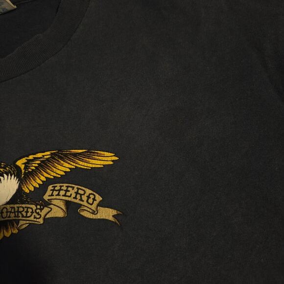 Vintage 90s Anti Hero Skateboards Eagle T Shirt L OG Supreme Skate John Cardiel - Picture 10 of 14